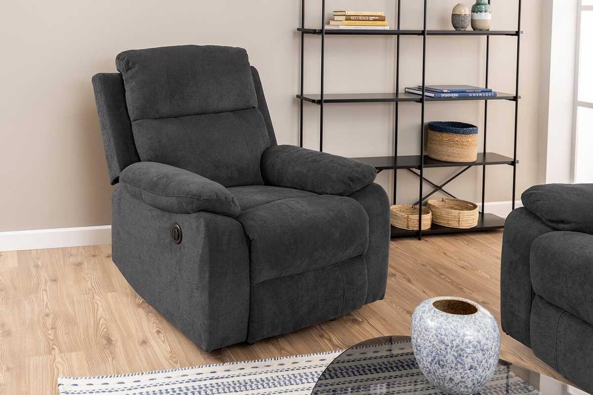 mutoni Fauteuil relax Egremont gris foncé  