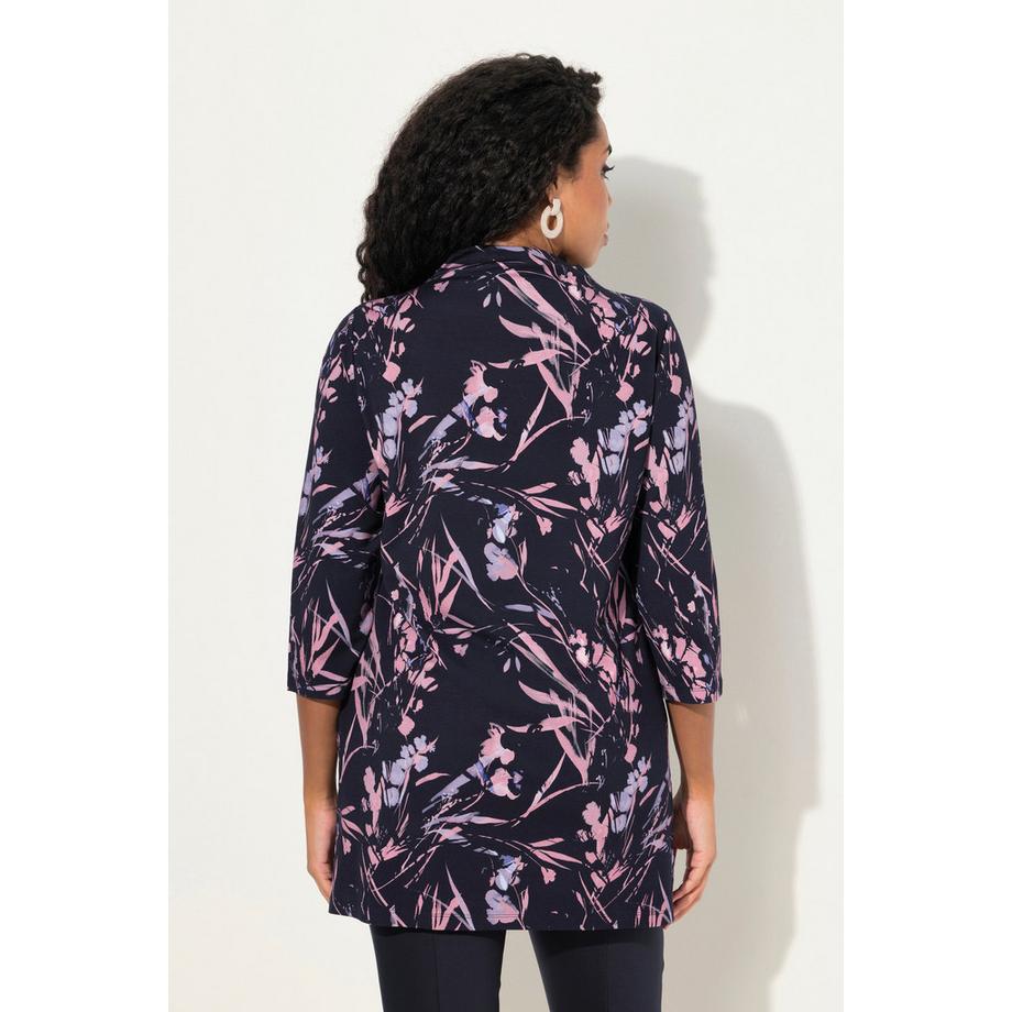 Ulla Popken Sweat-shirt Oversize Col Montant Manches 3/4  