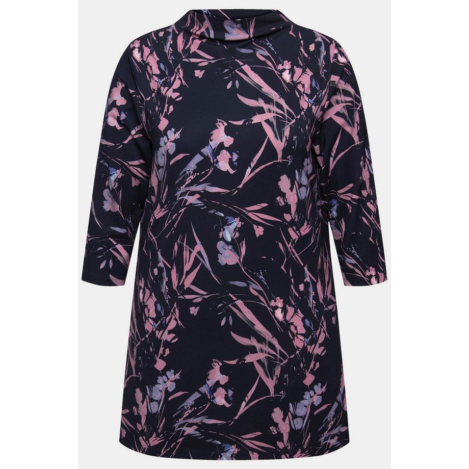 Ulla Popken Sweat-shirt Oversize Col Montant Manches 3/4  