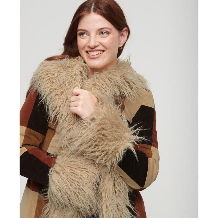 Superdry Afghan Patchwork Langer Mantel  