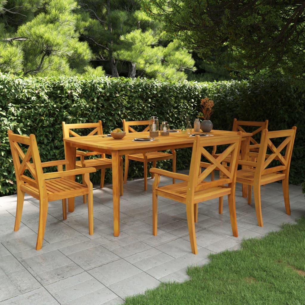 VidaXL Table de jardin bois d'acacia  