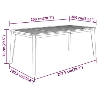 VidaXL Table de jardin bois d'acacia  