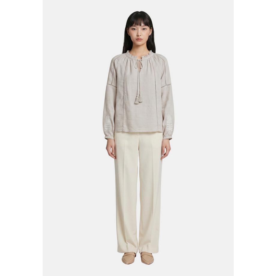 Roberta Rossi Blusa con collo a fiocco e ricamo  