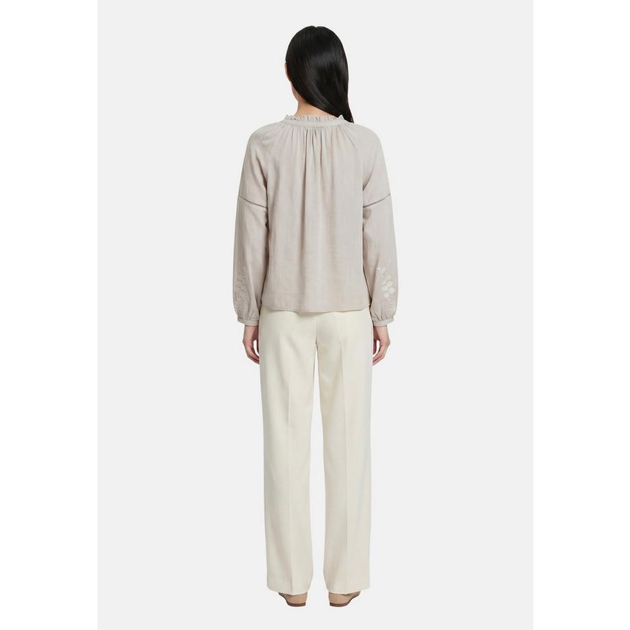 Roberta Rossi Blusa con collo a fiocco e ricamo  