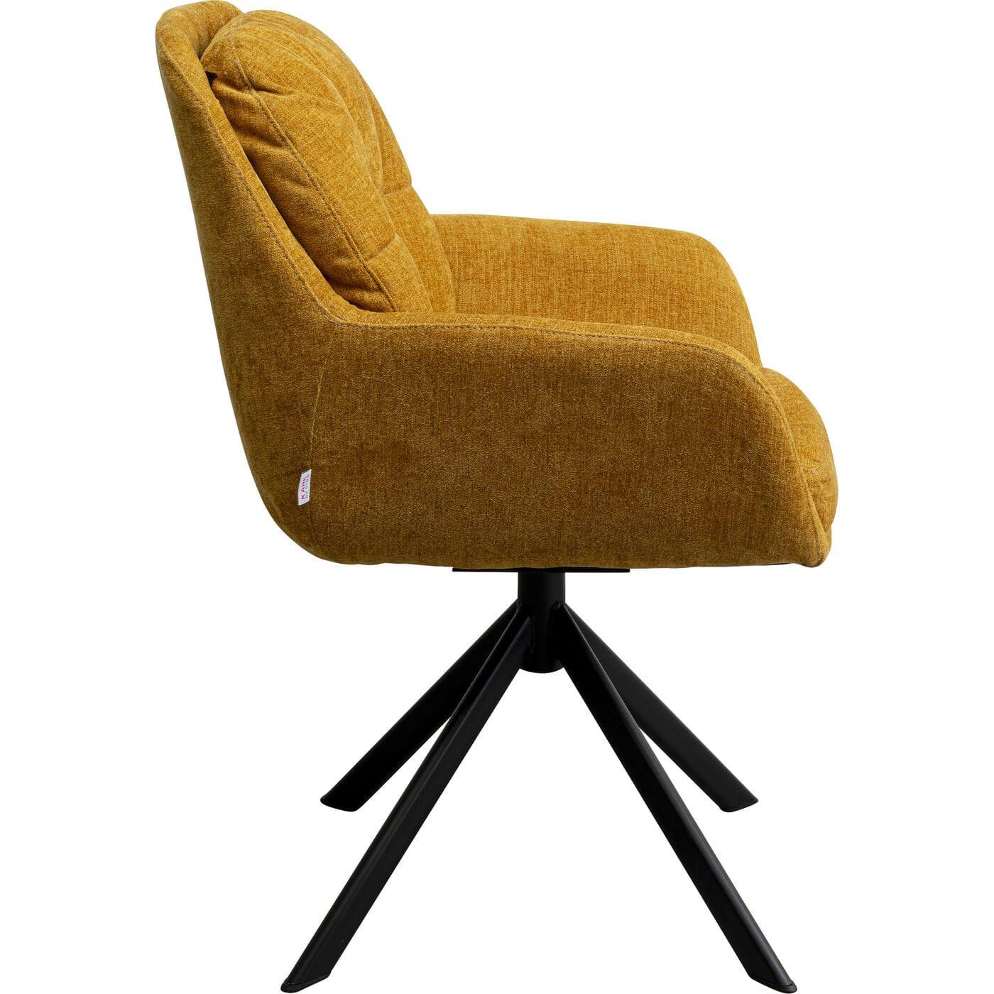 KARE Design Chaise pivotante jaune Molly  