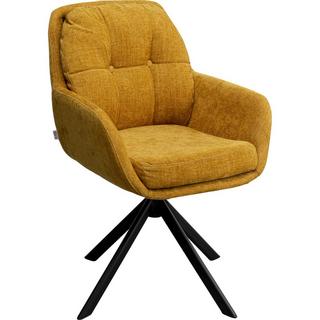 KARE Design Chaise pivotante jaune Molly  