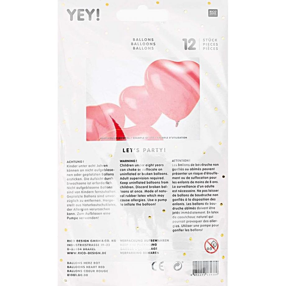 RICO-Design  Luftballon Herz, Stück 