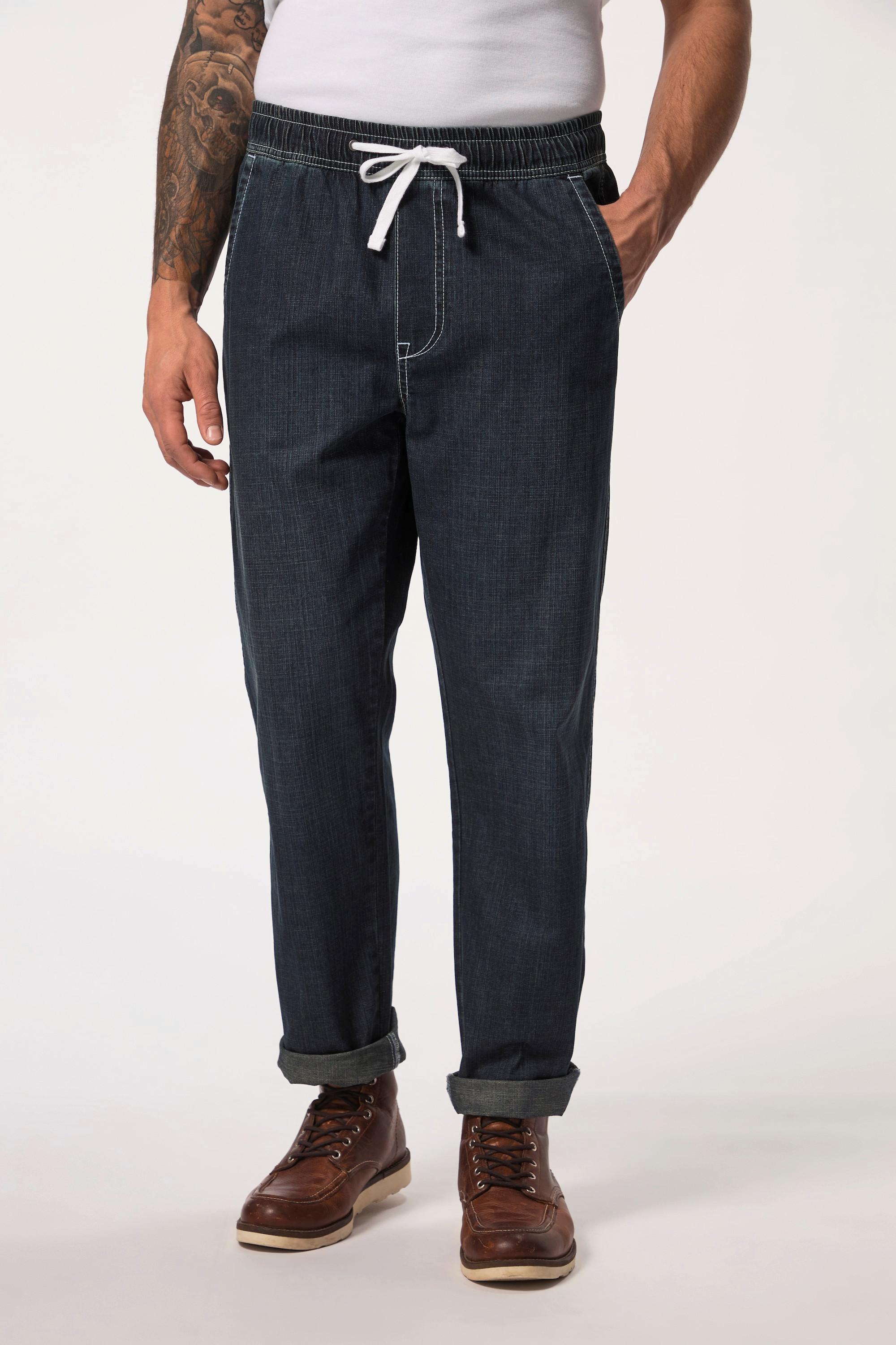 JP1880  Pantalon aspect jean. Coupe Relaxed Fit 4 poches 