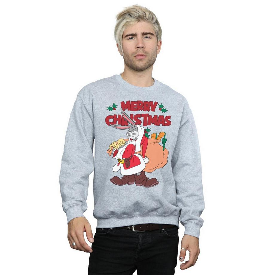 LOONEY TUNES Merry Christmas Bugs Bunny Sweatshirt  