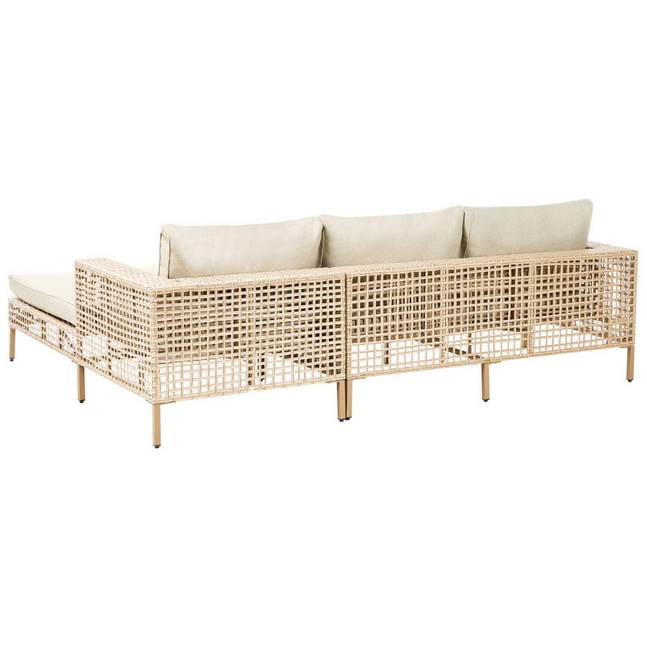Beliani Lounge Set aus PE Rattan Boho CALASETTA  