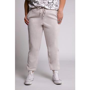 Pantaloni da jogging dal taglio morbido in tessuto vellutato con cintura elastica e orli elastici