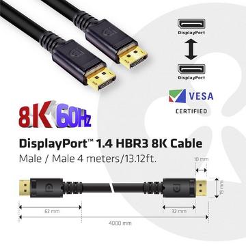 Club 3D DisplayPort 1.4 HBR3 8K Kabel SteckerStecker 4 Meter