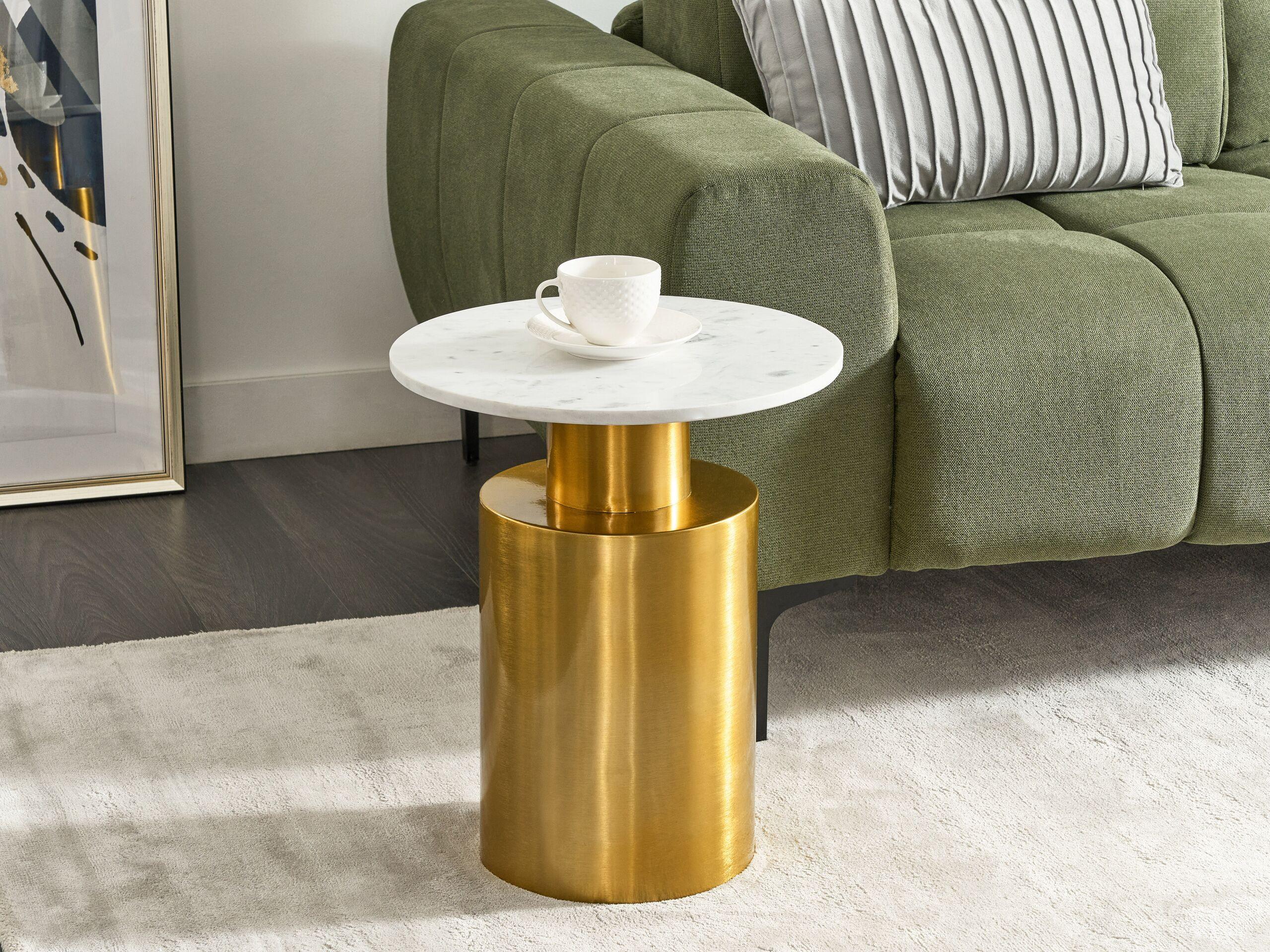 Beliani Table d'appoint en Métal Glamour ARIAGA  