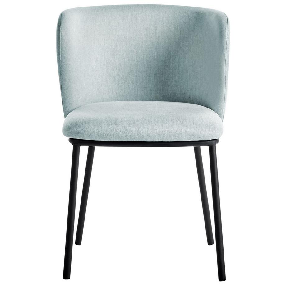 Beliani Lot de 2 chaises de salle à manger en Tissu Moderne MINA  