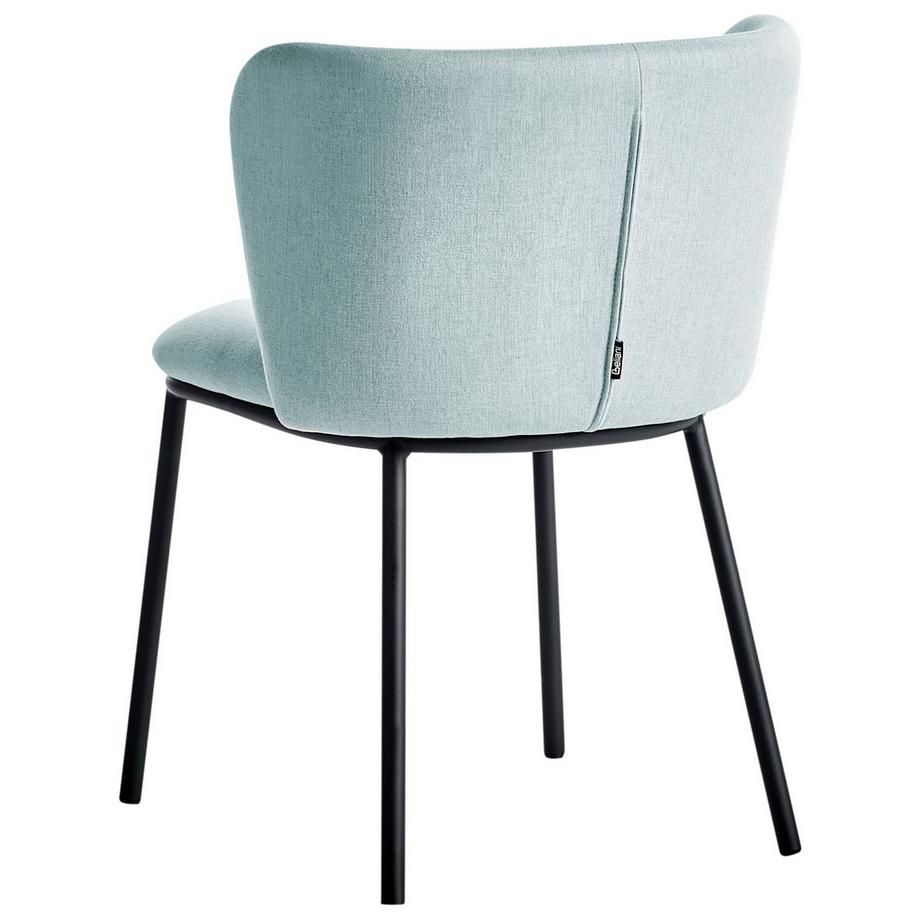 Beliani Lot de 2 chaises de salle à manger en Tissu Moderne MINA  