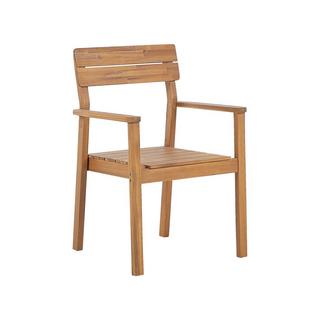 Beliani Lot de 2 chaises en Acacia Traditionnel FORNELLI  