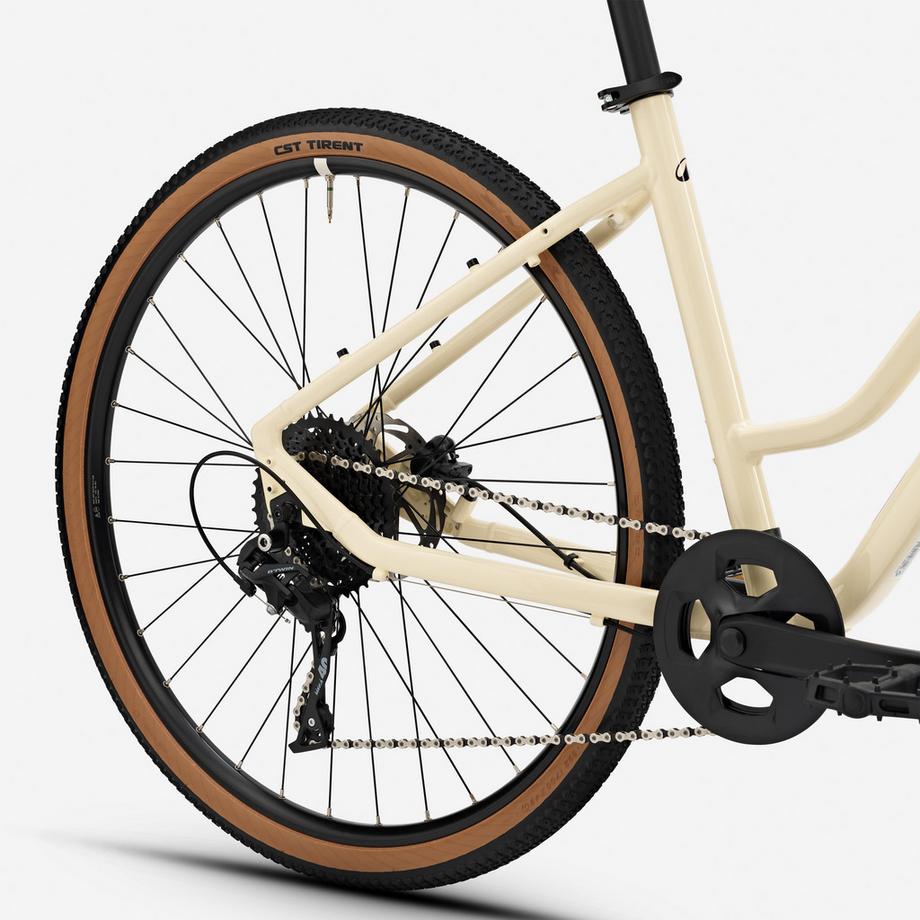 ROCKRIDER  Bicicletta ibrida accesso basso alluminio 