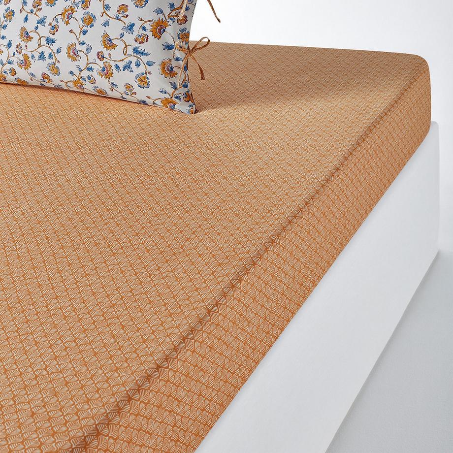 La Redoute Intérieurs Drap-housse Indian Flower Coton Lavé  