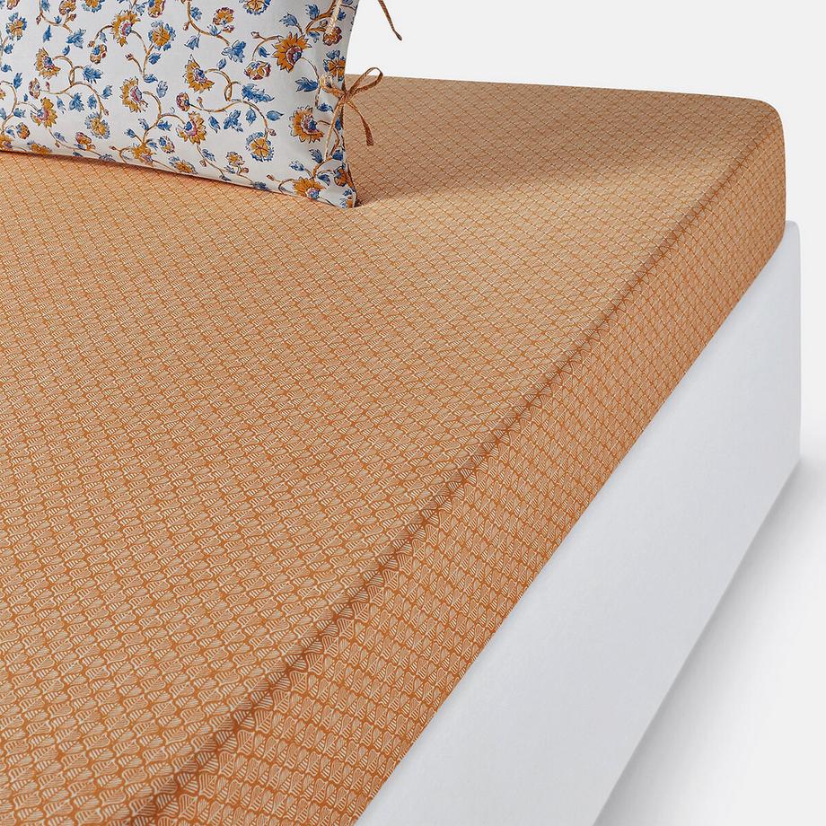 Drap-housse coton lavé