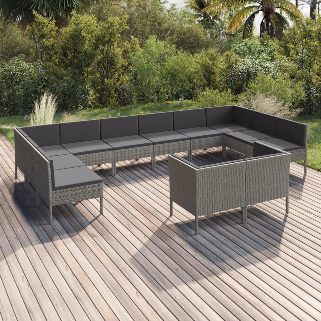 VidaXL Garten-sofagarnitur poly-rattan  