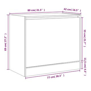 VidaXL Armoire à chaussures bois d'ingénierie  