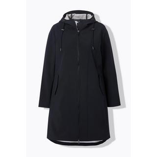 Ulla Popken HYPRAR Softshell Longjacke Wasserabweisend Kapuze  
