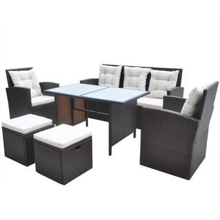 VidaXL Garten essgruppe poly-rattan  