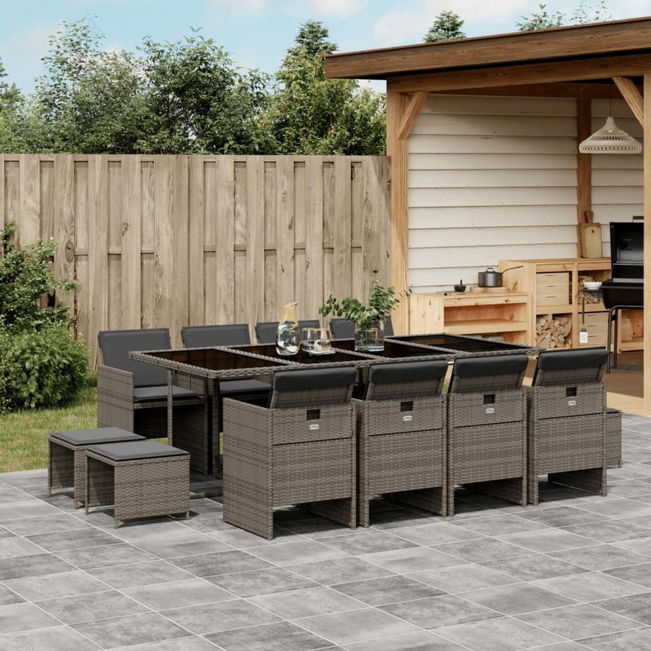 VidaXL set da pranzo da giardino Polirattan  
