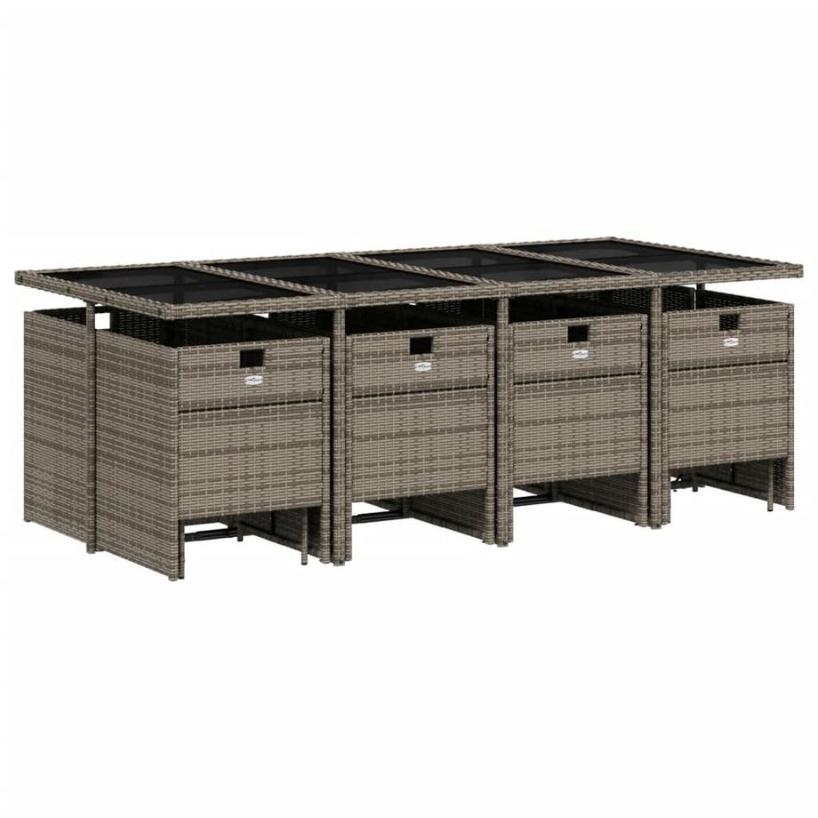 VidaXL set da pranzo da giardino Polirattan  