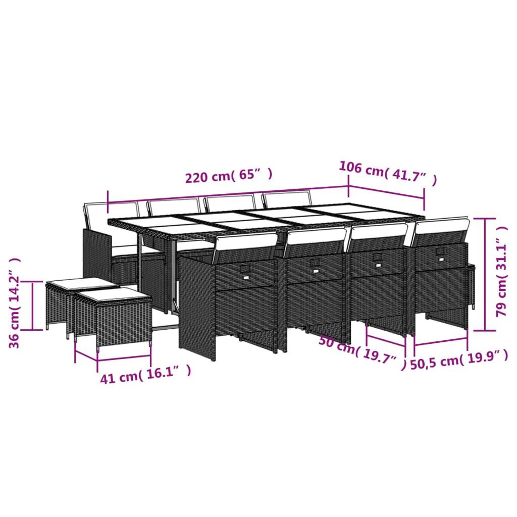 VidaXL Garten essgruppe poly-rattan  