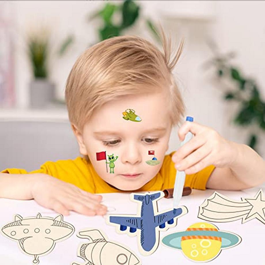 Activity-board  Rakete Holz Bastelset, Holz zum Basteln Aufkleber Handwerk Kinderspielzeug 
