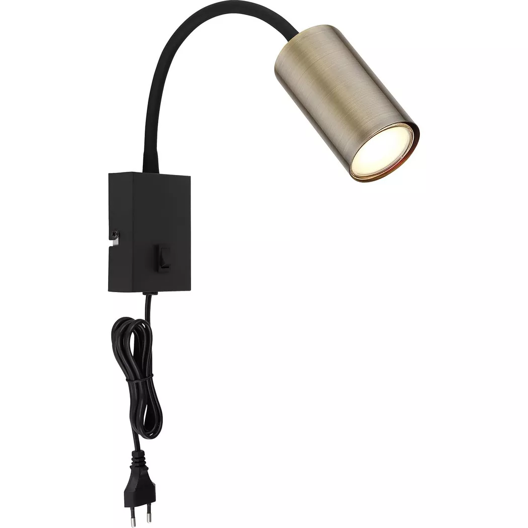 mutoni – Wandleuchte Robby Metall matt 1xGU10, One Size, Schwarz