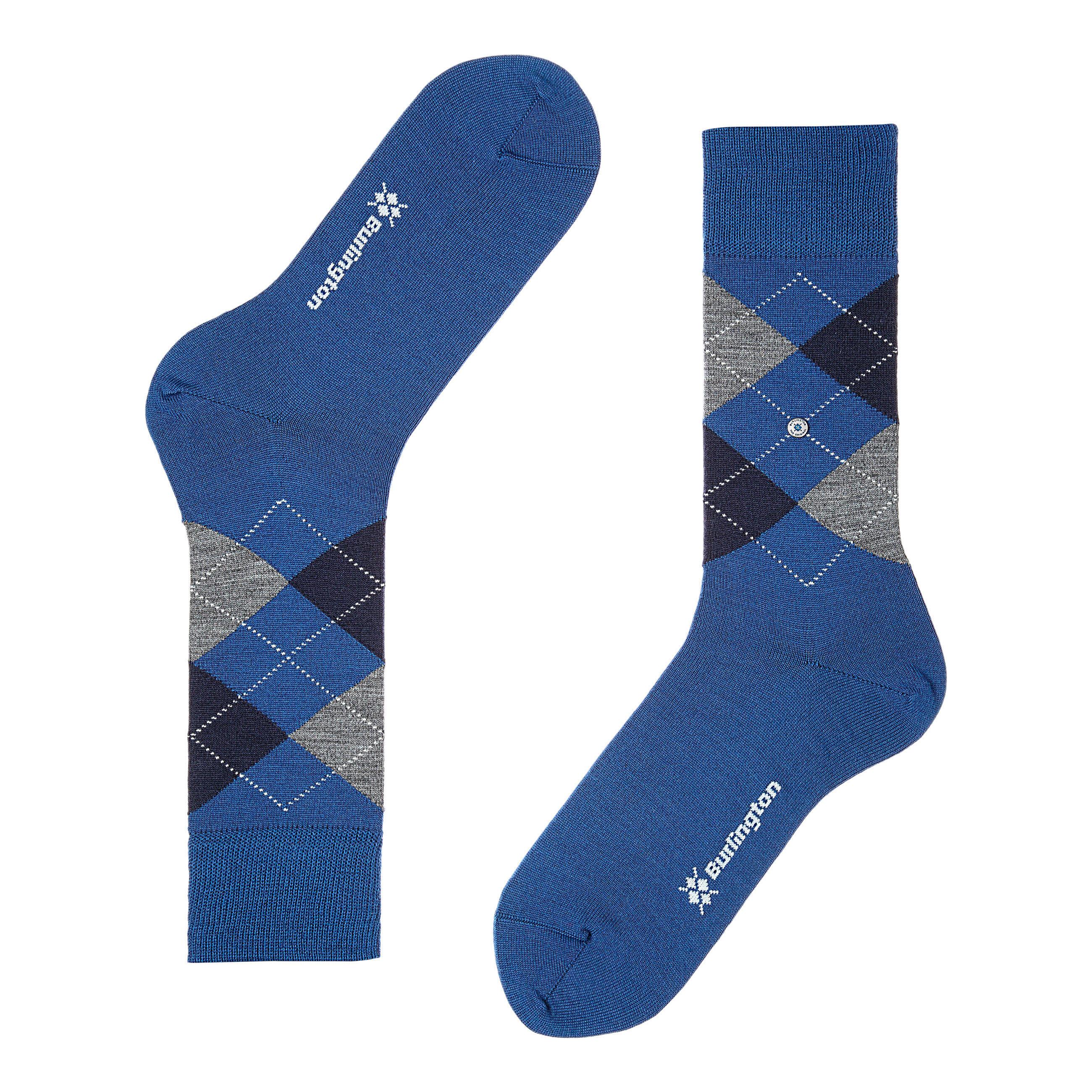 Burlington Edinburgh Rautenmuster Socken  