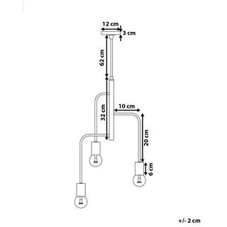 Beliani Lampe suspension en Métal Moderne BOGNA  