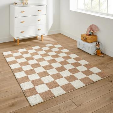 Kinderzimmer-Teppich Paleo mit Schachbrettmuster