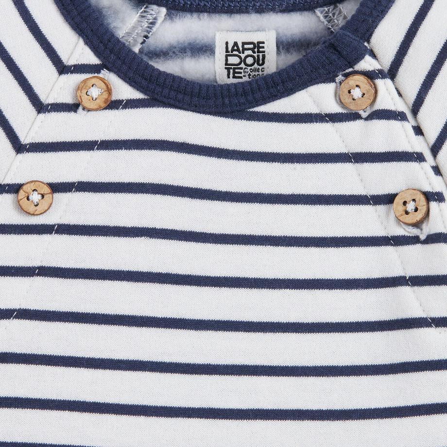 La Redoute Collections  Combinaison longue rayée en molleton avec poche 