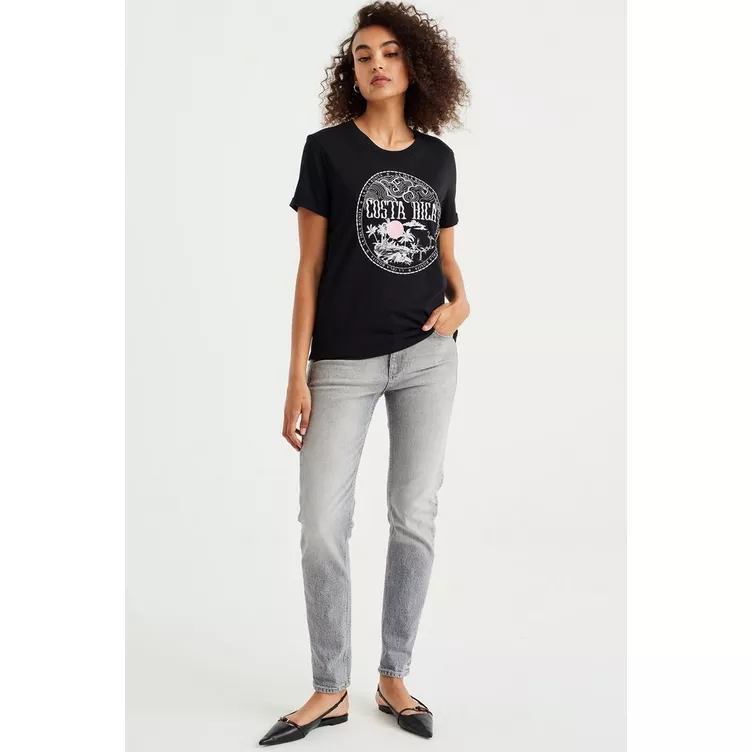 WE Fashion Damen-T-Shirt Mit Aufdruckonline kaufen MANOR