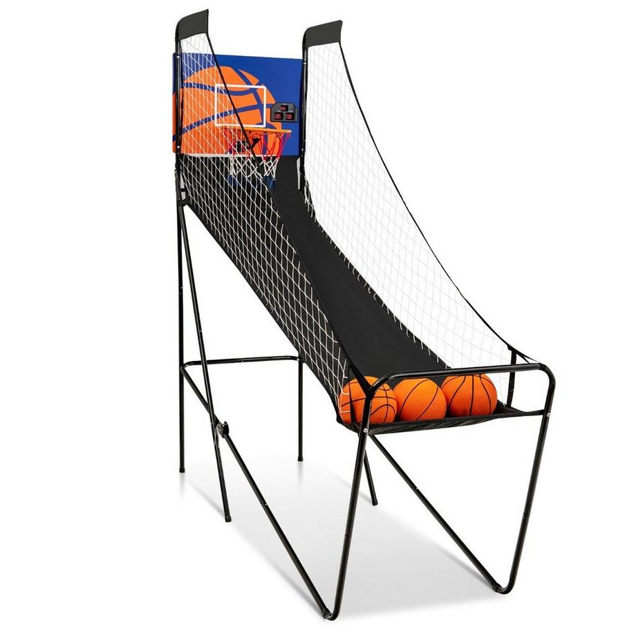 Northix  Tragbares Arcade-Basketballspiel Basketballautomat für Kinder 208 x 62 x 207 cm Schwarz 