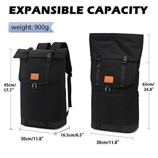 Only-bags.store Rolltop Rucksack Laptoprucksack Wasserdichter Tagesrucksack mit Laptopfach 15,6 Zoll Großer  