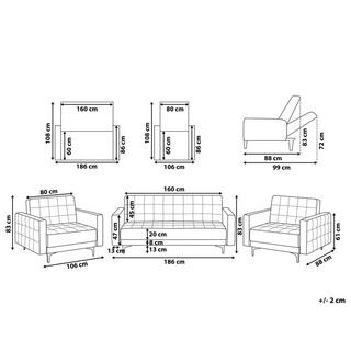 Beliani Wohnzimmer Set aus Samtstoff Modern ABERDEEN  