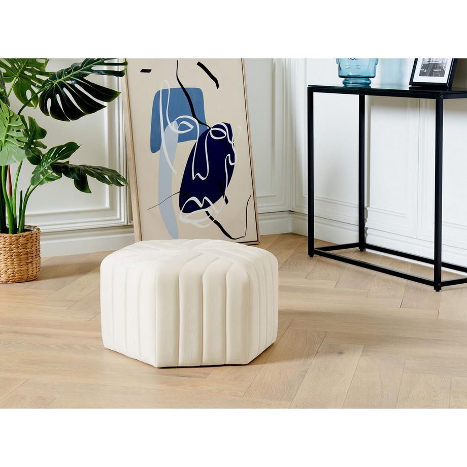 Beliani Pouf aus Samtstoff  MURIETTA  