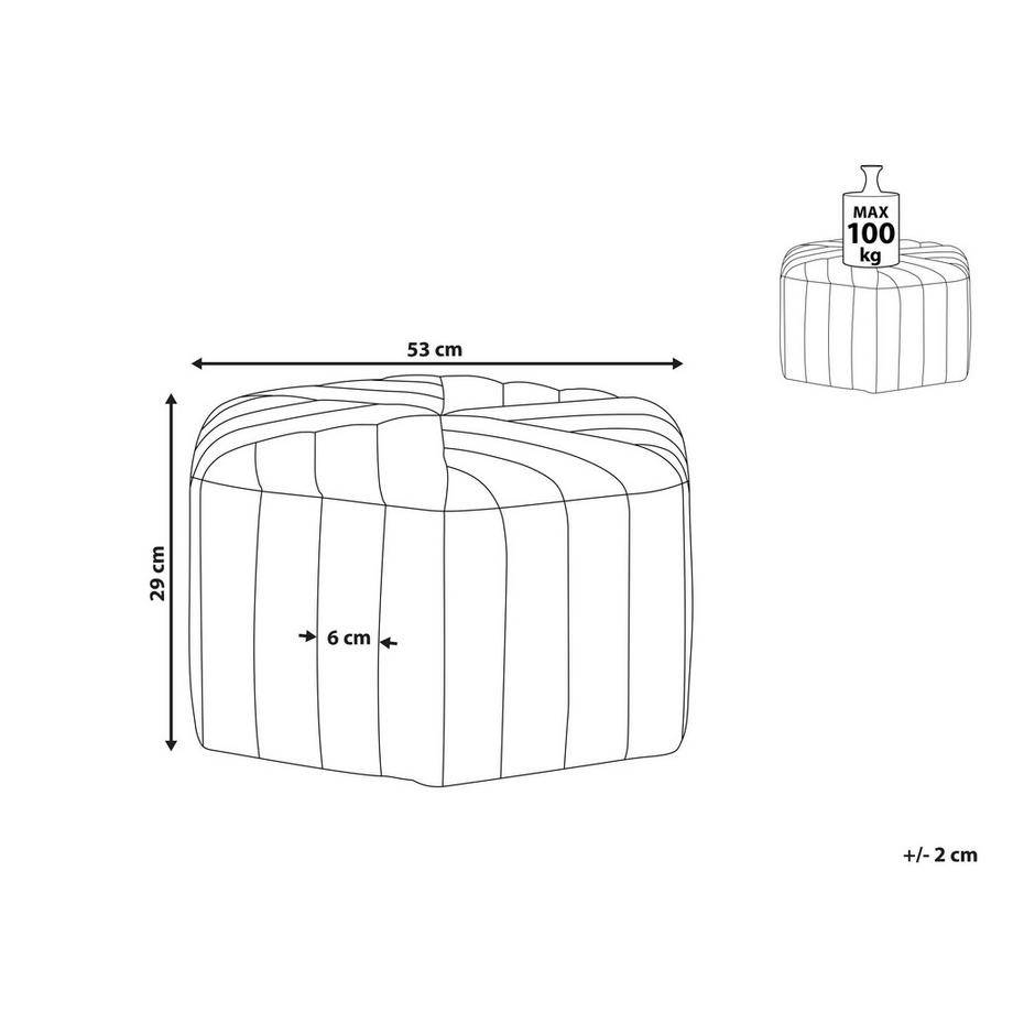 Beliani Pouf aus Samtstoff  MURIETTA  