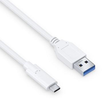 IS2610-005 câble USB 0,5 m USB 3.2 Gen 2 (3.1 Gen 2) USB C USB A Blanc
