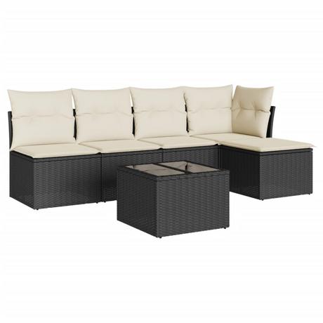 VidaXL set divano da giardino Polirattan  