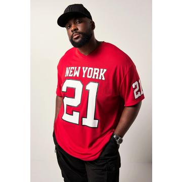 T-Shirt, Halbarm, oversized, Football Print