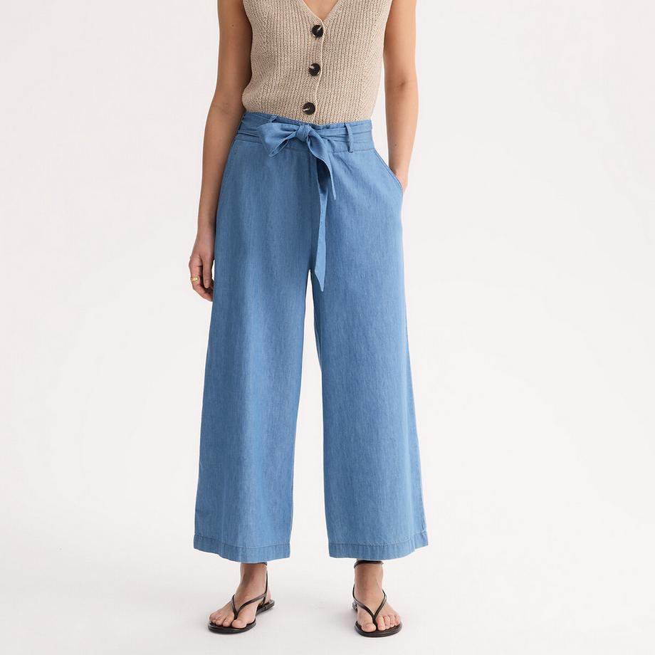 Jean large 7/8ème en denim light
