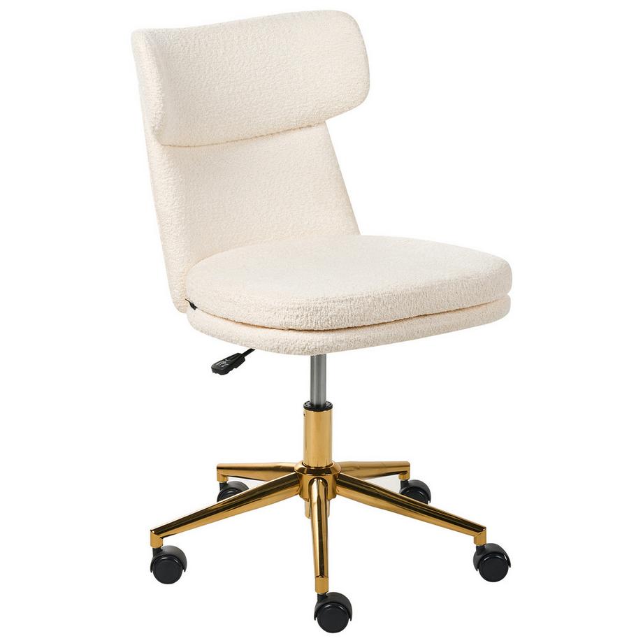 Beliani Chaise de bureau en Bouclé  GRANBY  
