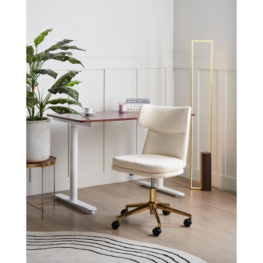 Beliani Chaise de bureau en Bouclé  GRANBY  