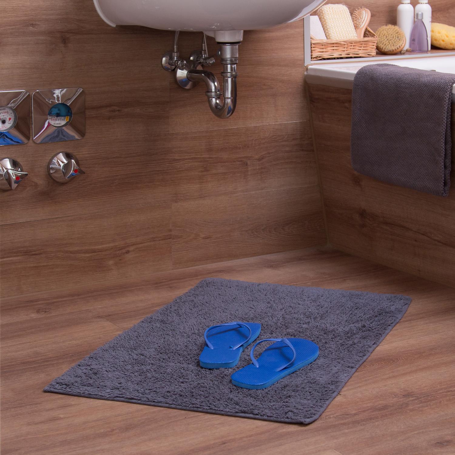 B2X Tapis de salle de bain différentes tailles gris  