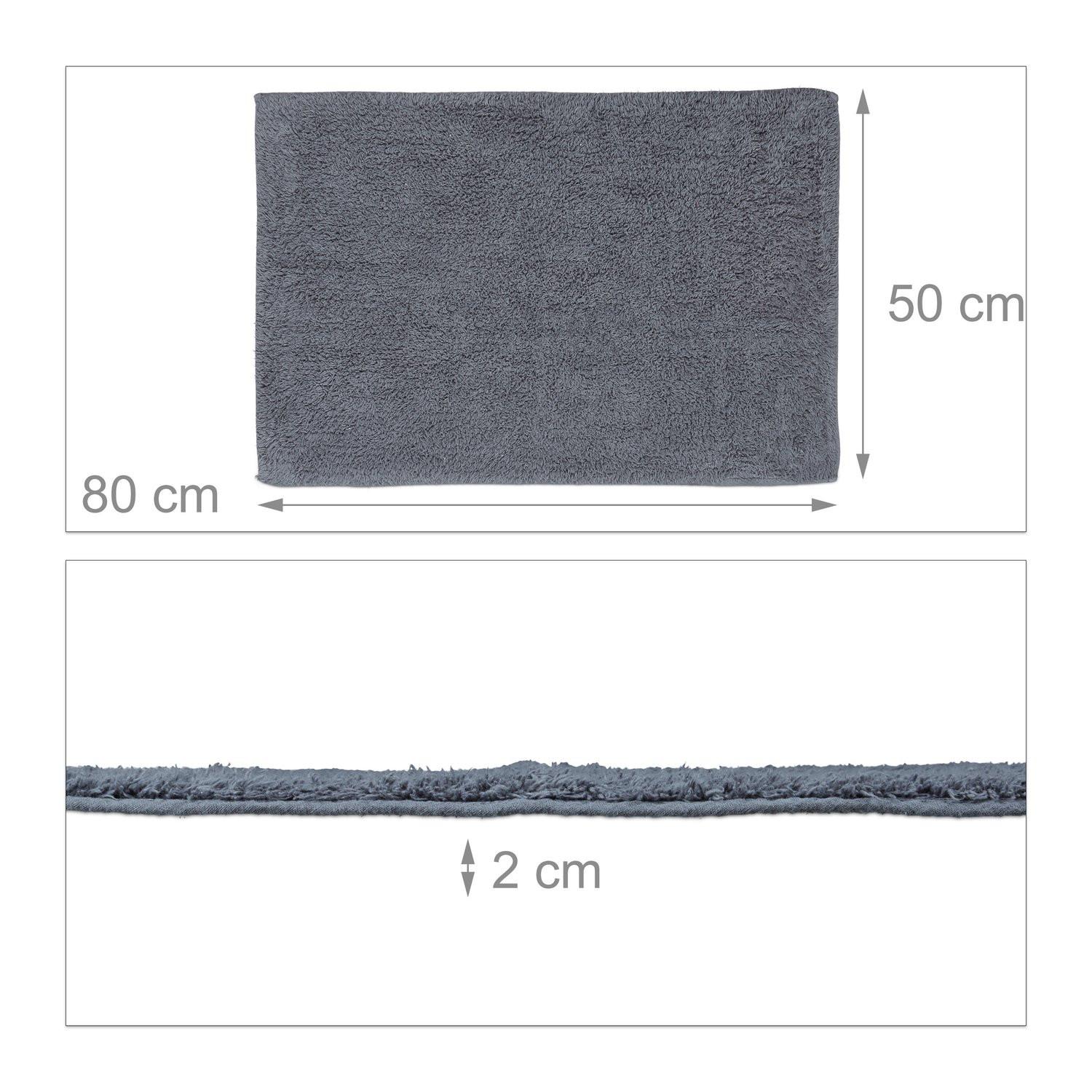 B2X Tapis de salle de bain différentes tailles gris  